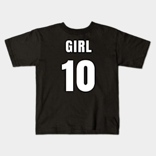 GIRL NUMBER 10 FRONT-PRINT Kids T-Shirt